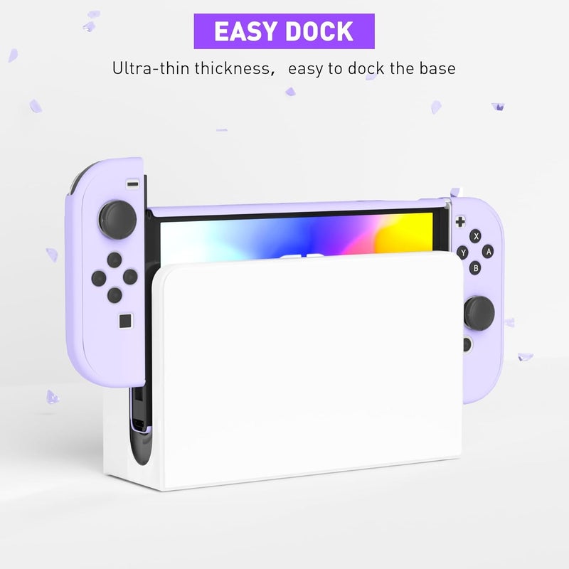 FANPL [Improved Version] Dockable Case for Nintendo Switch OLED 2021, Protective Case Cover for Switch OLED and Joy Con Controller - Strong and Durable, Not Easy to Fall Off (Purple) - Image 5